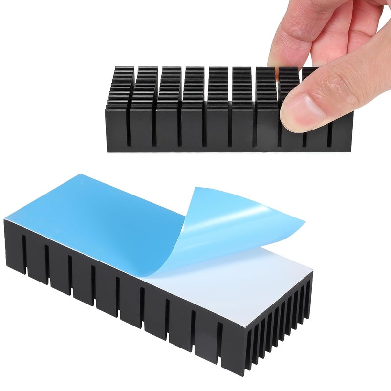 Manesi 2pcs 40mm Heatsink Kit 100mmx40mmx20mm + 3M8810 Thermal Conductive Adhesive Tape, Cooling Aluminium Heat Sink - Image 2